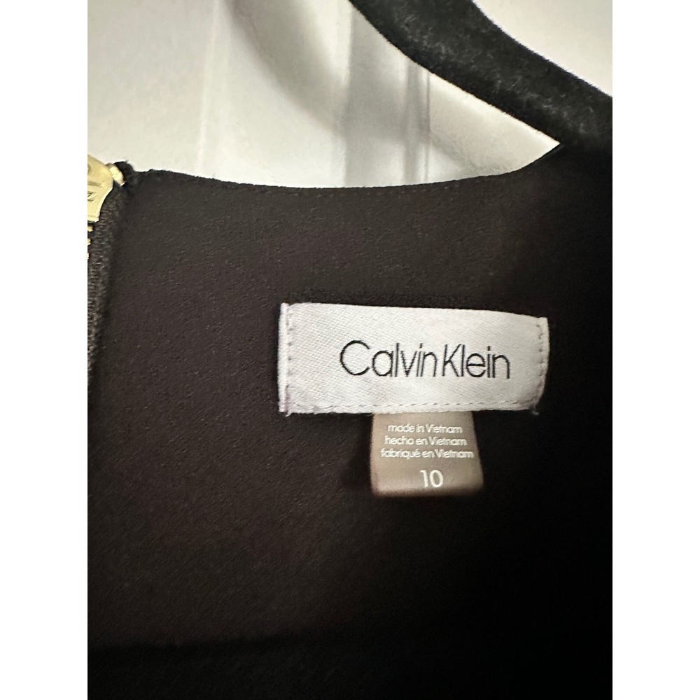 Calvin Klein Women's Black Sleeveless Sheath Dress Career Cocktail - Picture 4 of 5
